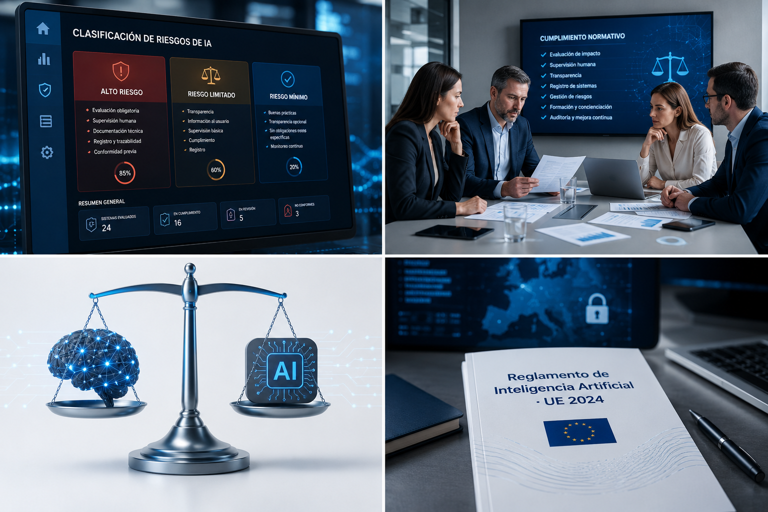 Clasificación de riesgos y cumplimiento normativo de la Ley de Inteligencia Artificial